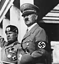Adolf Hitler mit Benito Mussolini