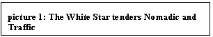 Text Box: picture 17: The White Star tenders Nomadic and Traffic